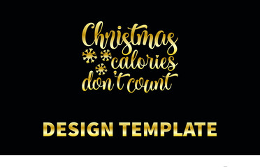 christmas calaries do not count vector logo monogram template