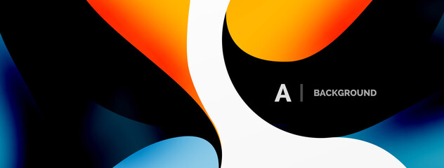 Fototapeta premium Geometric round shapes and circles abstract background. Wallpaper for concept of AI technology, blockchain, communication, 5G, science, business