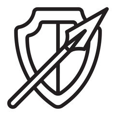 shield line icon