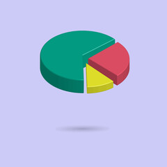 Obraz premium 3D chart icon infographic data show analytic for business, financial and growth theme