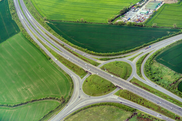Viaduct view in the Dublin area from the air