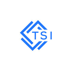 TSI technology letter logo design on white  background. TSI creative initials technology letter logo concept. TSI technology letter design.