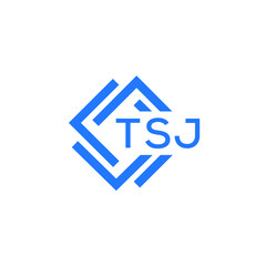 Fototapeta premium TSJ technology letter logo design on white background. TSJ creative initials technology letter logo concept. TSJ technology letter design.