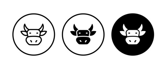 Cow, farm animal line icon. beast vector, sign, symbol, logo, illustration, editable stroke, flat design style isolated on white © Aygun