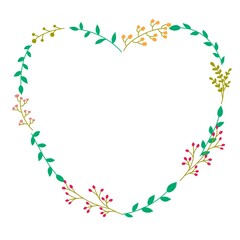 cute flower heart frame 