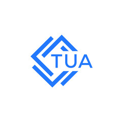 TUA technology letter logo design on white  background. TUA creative initials technology letter logo concept. TUA technology letter design.
