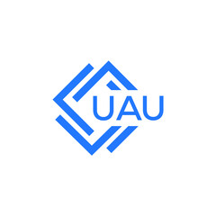 UAU technology letter logo design on white  background. UAU creative initials technology letter logo concept. UAU technology letter design.