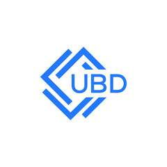 UBD technology letter logo design on white  background. UBD creative initials technology letter logo concept. UBD technology letter design.