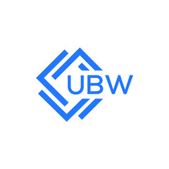 UBW technology letter logo design on white  background. UBW creative initials technology letter logo concept. UBW technology letter design.