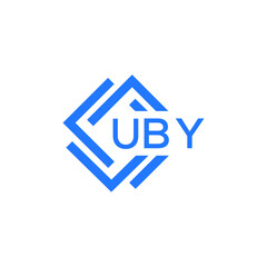 UBY technology letter logo design on white  background. UBY creative initials technology letter logo concept. UBY technology letter design.