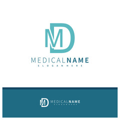 Letter D M logo design vector, Creative D M logo concepts template illustration.