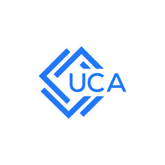 UCA technology letter logo design on white  background. UCA creative initials technology letter logo concept. UCA technology letter design.