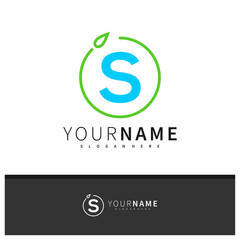 Nature S logo design vector, Creative S logo concepts template illustration.