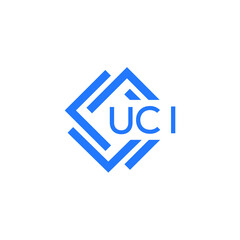 UCI technology letter logo design on white  background. UCI creative initials technology letter logo concept. UCI technology letter design.