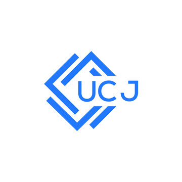 UCJ technology letter logo design on white  background. UCJ creative initials technology letter logo concept. UCJ technology letter design.