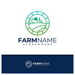 Farm logo design vector, Creative Farm logo concepts template illustration.