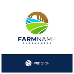 Farm logo design vector, Creative Farm logo concepts template illustration.