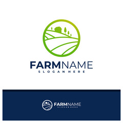 Farm logo design vector, Creative Farm logo concepts template illustration.