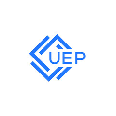 UEP technology letter logo design on white  background. UEP creative initials technology letter logo concept. UEP technology letter design.
