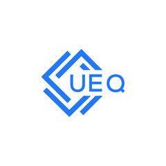 UEQ technology letter logo design on white  background. UEQ creative initials technology letter logo concept. UEQ technology letter design.
