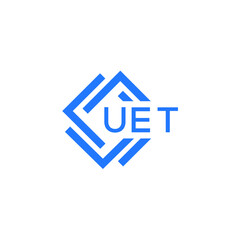 UET technology letter logo design on white  background. UET creative initials technology letter logo concept. UET technology letter design.
