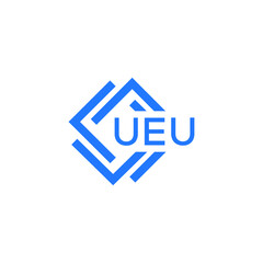 UEU technology letter logo design on white  background. UEU creative initials technology letter logo concept. UEU technology letter design.
