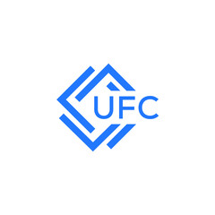 UFC technology letter logo design on white  background. UFC creative initials technology letter logo concept. UFC technology letter design.
