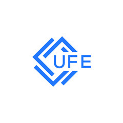 UFE technology letter logo design on white  background. UFE creative initials technology letter logo concept. UFE technology letter design.
