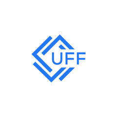 UFF technology letter logo design on white  background. UFF creative initials technology letter logo concept. UFF technology letter design.

