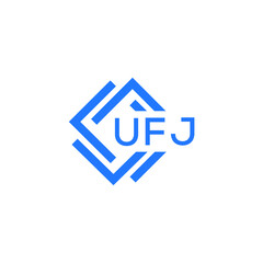UFJ technology letter logo design on white  background. UFJ creative initials technology letter logo concept. UFJ technology letter design.
