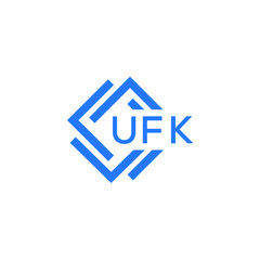 UFK technology letter logo design on white  background. UFK creative initials technology letter logo concept. UFK technology letter design.
