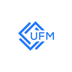 UFM technology letter logo design on white  background. UFM creative initials technology letter logo concept. UFM technology letter design.
