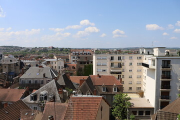 Vue d'ensemble de Montluçon, ville de Montluçon, département de l'Allier, France