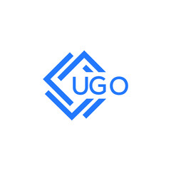 UGO technology letter logo design on white  background. UGO creative initials technology letter logo concept. UGO technology letter design.
