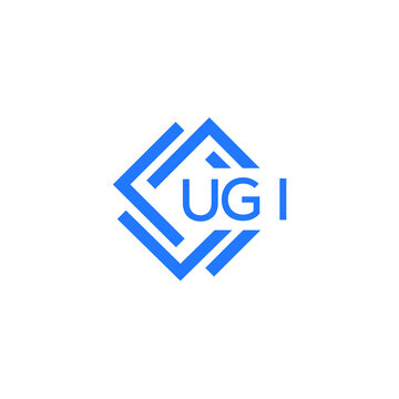 UGI technology letter logo design on white  background. UGI creative initials technology letter logo concept. UGI technology letter design.
