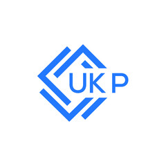 UKP technology letter logo design on white  background. UKP creative initials technology letter logo concept. UKP technology letter design.
