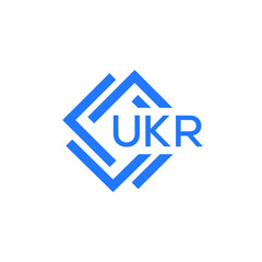 UKR technology letter logo design on white  background. UKR creative initials technology letter logo concept. UKR technology letter design.
