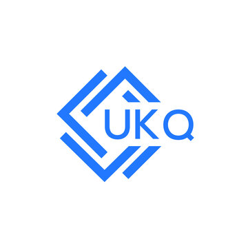 UKQ technology letter logo design on white  background. UKQ creative initials technology letter logo concept. UKQ technology letter design.
