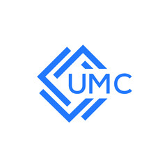 UMC technology letter logo design on white  background. UMC creative initials technology letter logo concept. UMC technology letter design.
