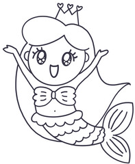 priencess mermaid coloring 