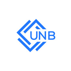 UNB technology letter logo design on white  background. UNB creative initials technology letter logo concept. UNB technology letter design.
