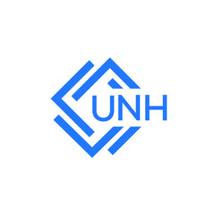 UNH technology letter logo design on white  background. UNH creative initials technology letter logo concept. UNH technology letter design.
