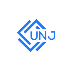 UNJ technology letter logo design on white  background. UNJ creative initials technology letter logo concept. UNJ technology letter design.
