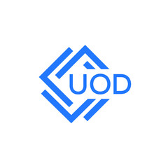UOD technology letter logo design on white  background. UOD creative initials technology letter logo concept. UOD technology letter design.
