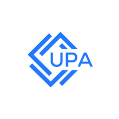 UPA technology letter logo design on white  background. UPA creative initials technology letter logo concept. UPA technology letter design.
