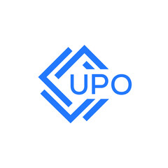 UPO technology letter logo design on white  background. UPO creative initials technology letter logo concept. UPO technology letter design.
