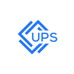 UPS technology letter logo design on white  background. UPS creative initials technology letter logo concept. UPS technology letter design.
