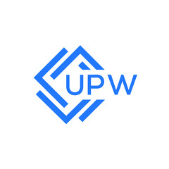 UPW technology letter logo design on white background. UPW creative initials technology letter logo concept. UPW technology letter design.
