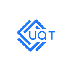 UQT technology letter logo design on white  background. UQT creative initials technology letter logo concept. UQT technology letter design.
