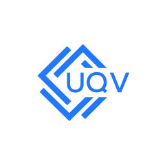 UQV technology letter logo design on white  background. UQV creative initials technology letter logo concept. UQV technology letter design.
